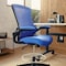 Flash Furniture Kelista Mid-Back Blue Mesh Ergonomic Drafting Chair with Adjustable Foot Ring and Flip-Up Arms BL-X-5M-D-BLUE-GG - alternate 8